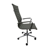 Silla de Oficina Esterilla Gris 61x46.5cm Reclinable y Giratoria con Ruedas - SILLAS DE OFICINA | Bylmo