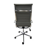 Silla de Oficina Esterilla Gris 61x46.5cm Reclinable y Giratoria con Ruedas - SILLAS DE OFICINA | Bylmo