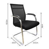 Silla de Oficina Roma Negro 55.5x63cm de Base Fija - SILLAS DE OFICINA | Bylmo