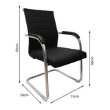 Silla de Oficina Venecia Negro 55x58cm de Base Fija - SILLAS DE OFICINA | Bylmo