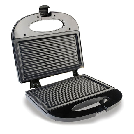 Sanduchera Negro 21.5x9cm de Dos Puestos Tipo Panini - SANDUCHERAS Y WAFLERAS | Bylmo