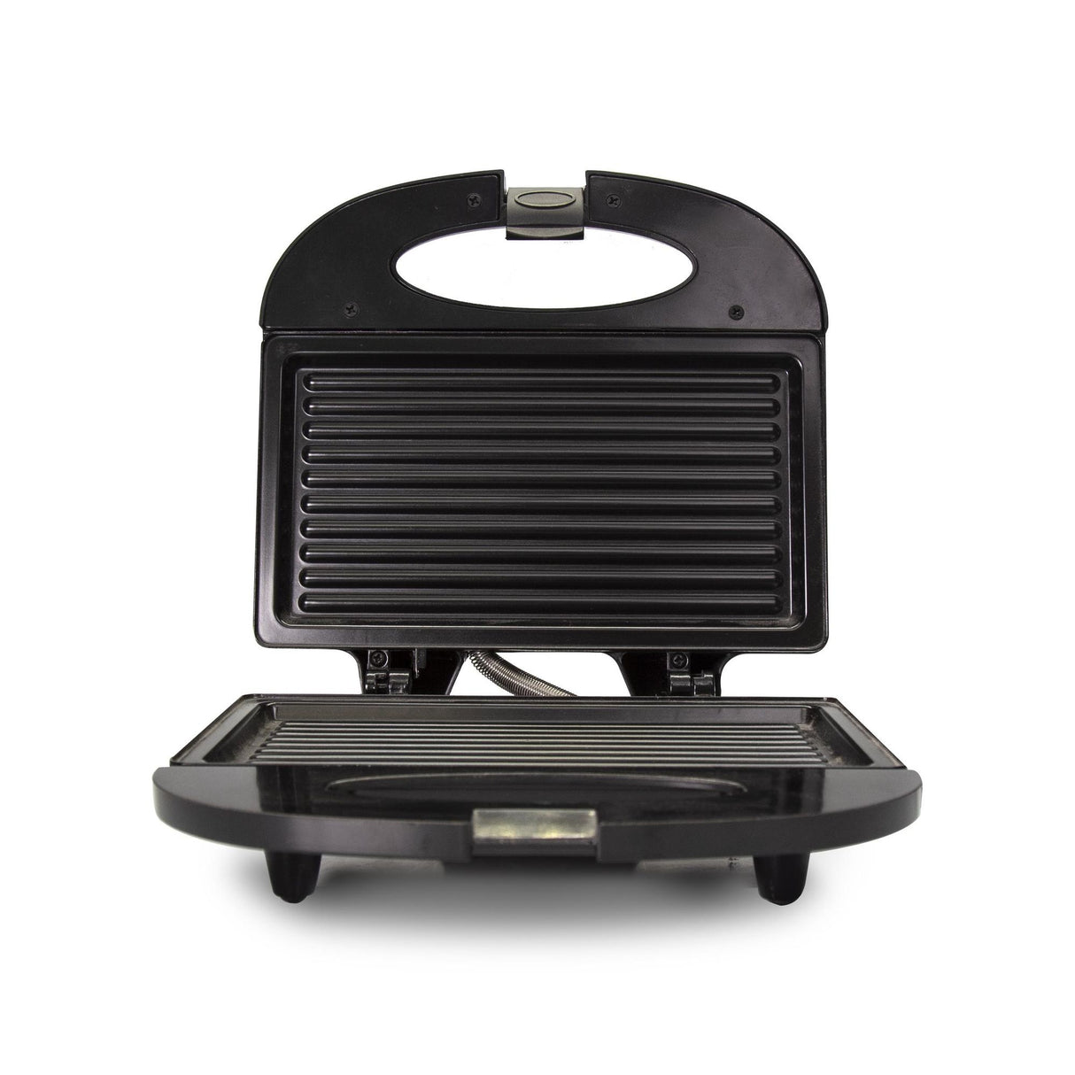 Sanduchera Negro 21.5x9cm de Dos Puestos Tipo Panini - SANDUCHERAS Y WAFLERAS | Bylmo