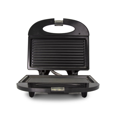 Sanduchera Negro 21.5x9cm de Dos Puestos Tipo Panini - SANDUCHERAS Y WAFLERAS | Bylmo