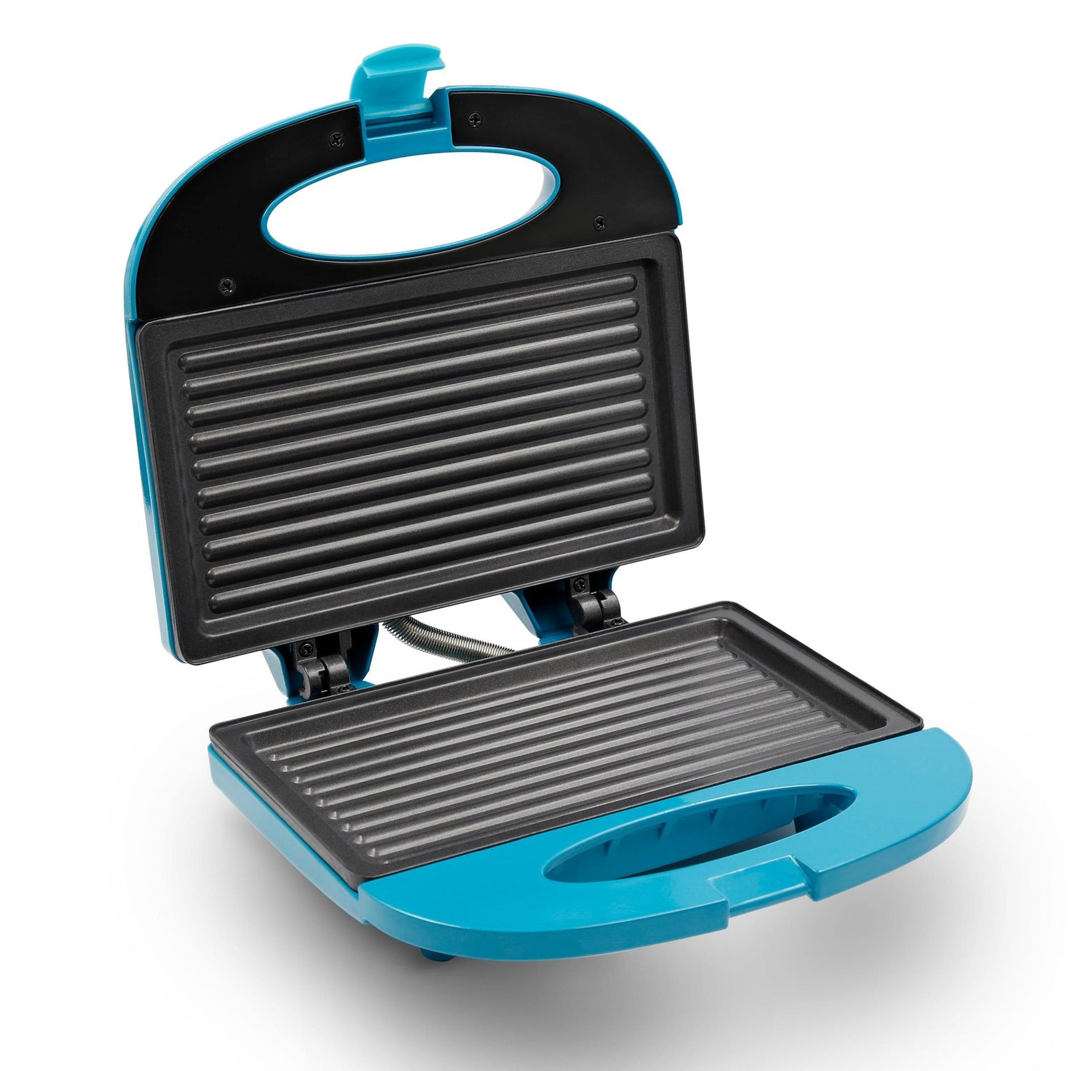 Sanduchera Azul y Negro 21.5x9cm de Dos Puestos Tipo Panini - SANDUCHERAS Y WAFLERAS | Bylmo