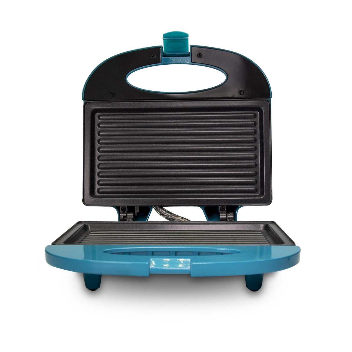Sanduchera Azul y Negro 21.5x9cm de Dos Puestos Tipo Panini - SANDUCHERAS Y WAFLERAS | Bylmo