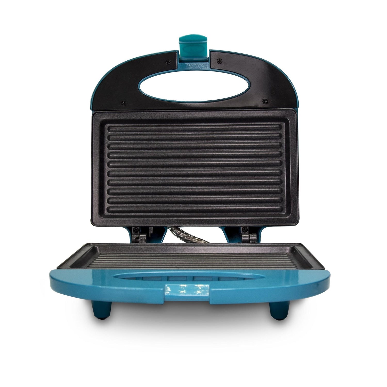 Sanduchera Azul y Negro 21.5x9cm de Dos Puestos Tipo Panini - SANDUCHERAS Y WAFLERAS | Bylmo