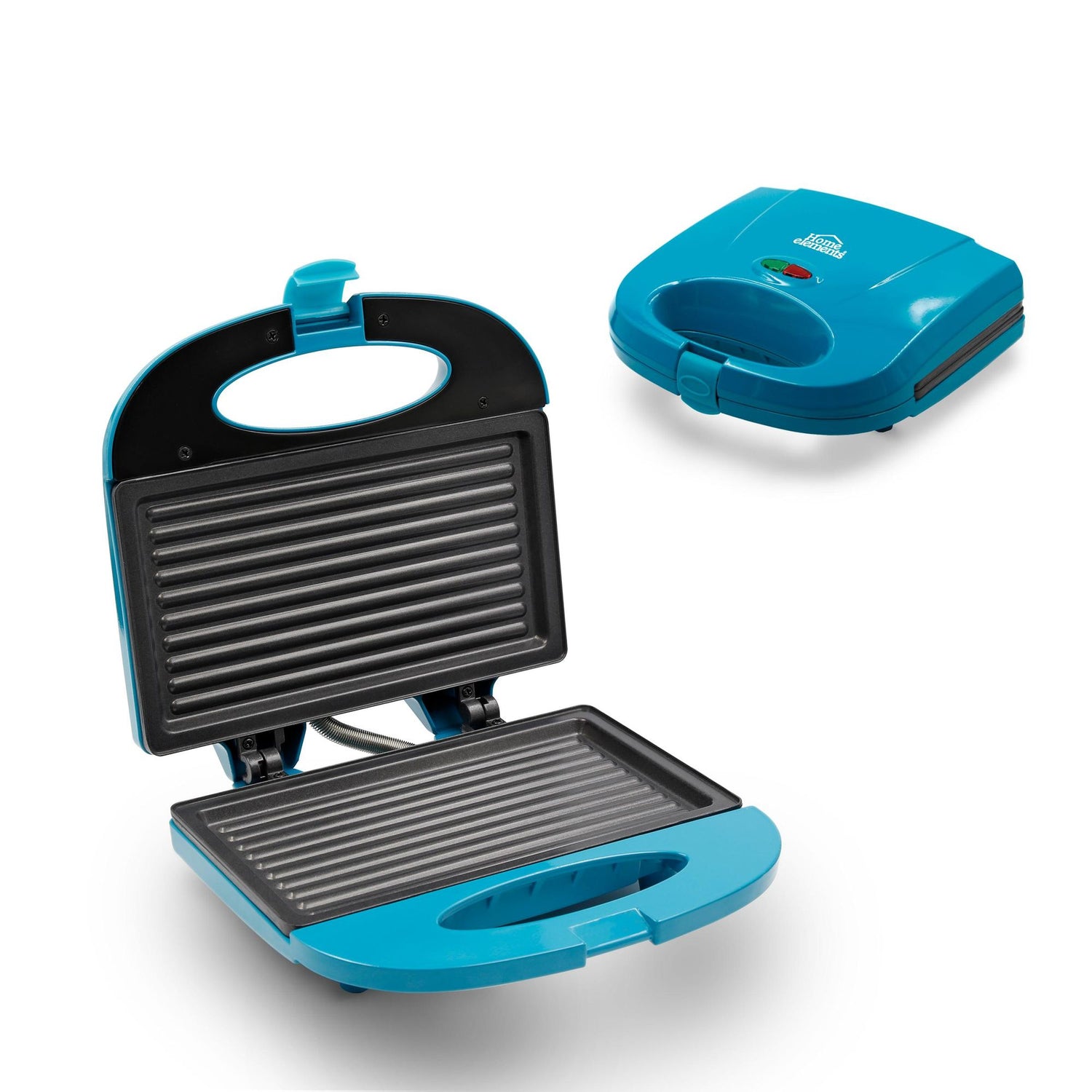 Sanduchera Azul y Negro 21.5x9cm de Dos Puestos Tipo Panini - SANDUCHERAS Y WAFLERAS | Bylmo