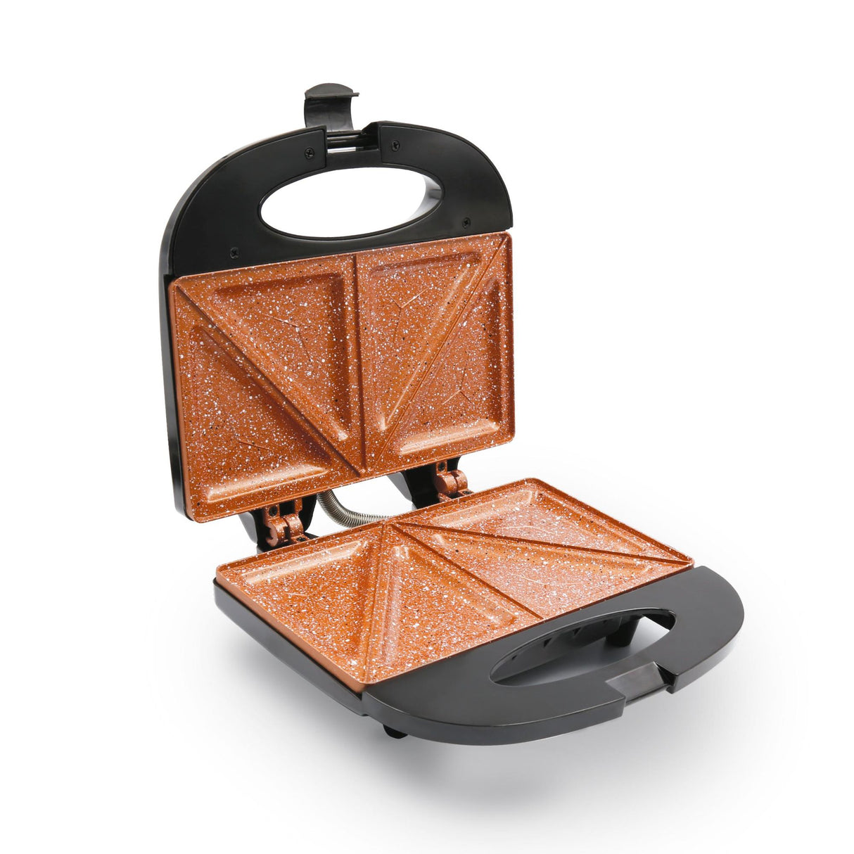 Sanduchera Negro y Cobre 21.5x9cm de Dos Puestos Triangular - SANDUCHERAS Y WAFLERAS | Bylmo