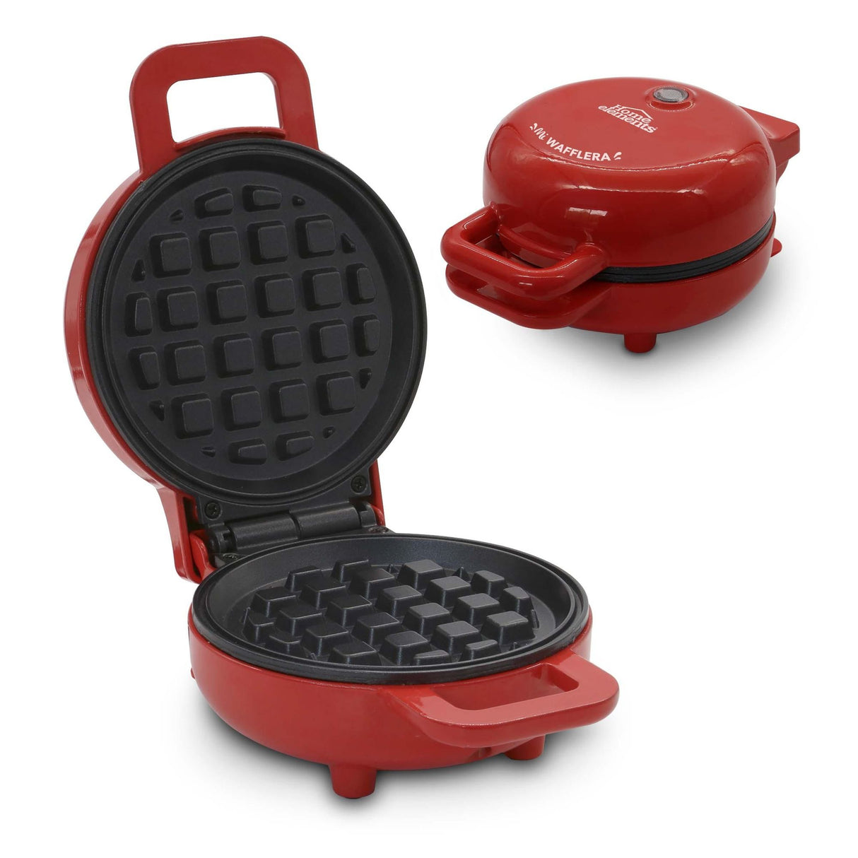 Waflera Rojo y Negro 12.5x9.5cm de Un Puesto con Luz Indicadora - SANDUCHERAS Y WAFLERAS | Bylmo