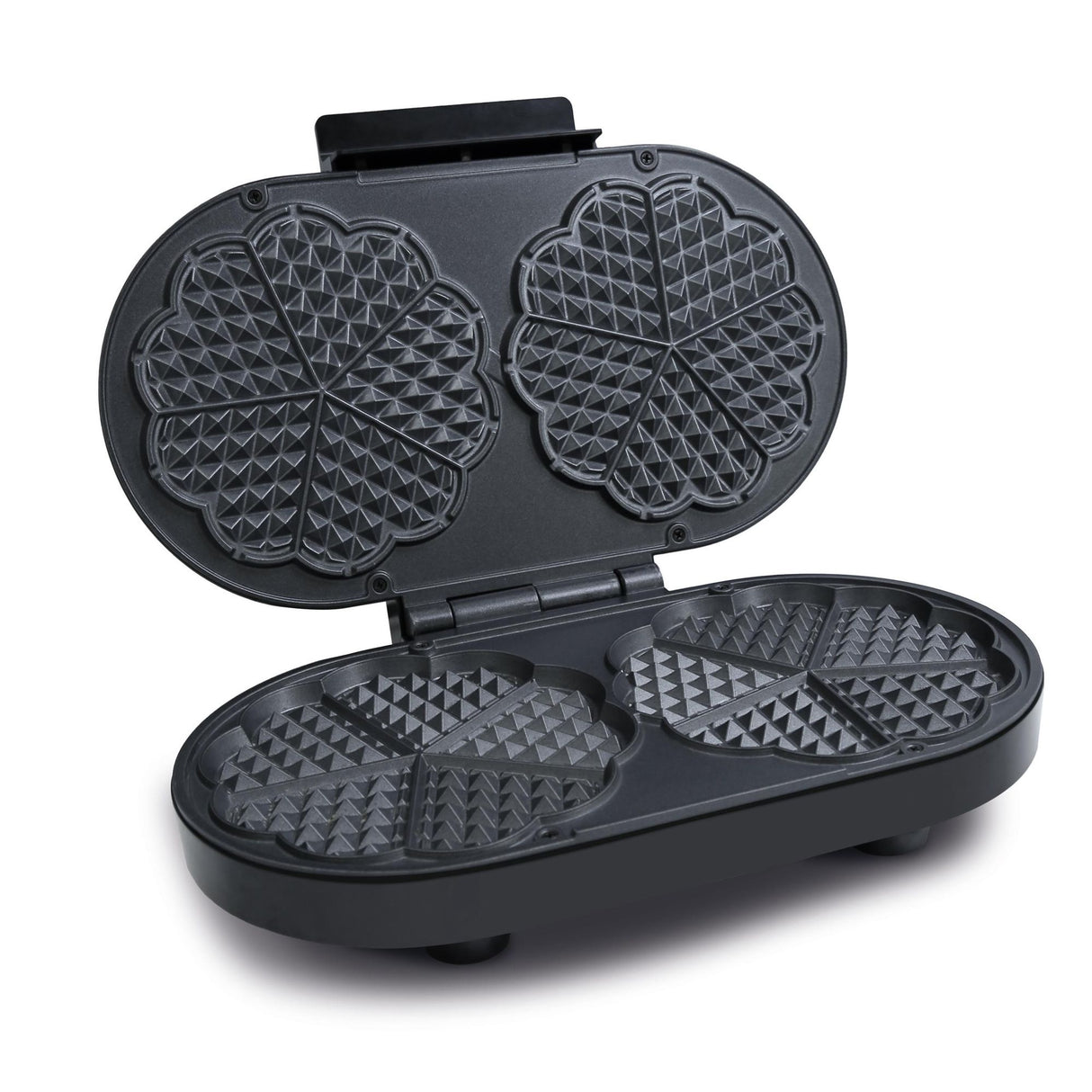 Waflera Negro 23.1x7.8cm de Dos Puestos con Luz Indicadora - SANDUCHERAS Y WAFLERAS | Bylmo