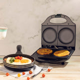 Arepa Maker Negro 21.7x9.3cm de Dos Puestos Circular - SANDUCHERAS Y WAFLERAS | Bylmo