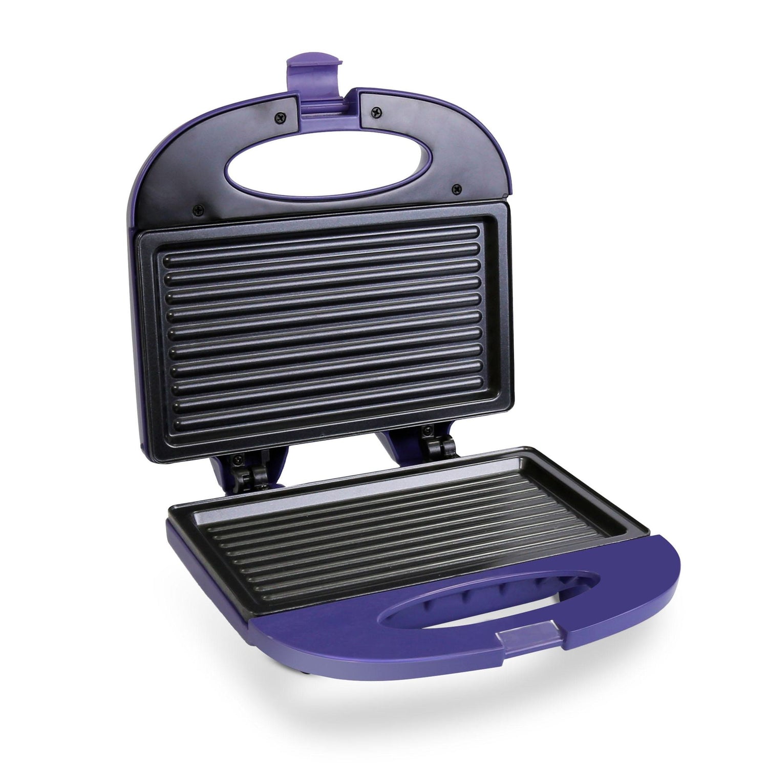 Sanduchera Negro y Violeta 21.5x9cm de Un Puesto Tipo Panini - SANDUCHERAS Y WAFLERAS | Bylmo