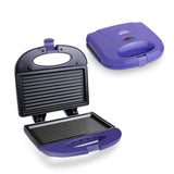 Sanduchera Negro y Violeta 21.5x9cm de Un Puesto Tipo Panini - SANDUCHERAS Y WAFLERAS | Bylmo