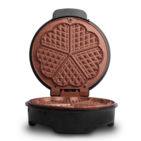Waflera Negro y Cobre 18.5x8cm de Un Puesto con Luz Indicadora - SANDUCHERAS Y WAFLERAS | Bylmo