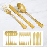 Juego De Cubiertos Premium 18 Piezasa Dorado 10x4cm De Acero Inoxidable - CUBIERTOS | Bylmo