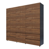 Closet Dallas Gales y Wengue 220x200cm con Cuatro Cajones y con Doce Compartimientos - CLOSETS | Bylmo