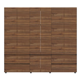 Closet Dallas Gales y Wengue 220x200cm con Cuatro Cajones y con Doce Compartimientos - CLOSETS | Bylmo