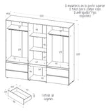 Closet Dallas Duna y Blanco 220x200cm con Cuatro Cajones y con Doce Compartimientos - CLOSETS | Bylmo