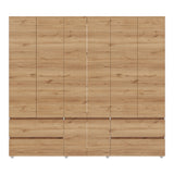 Closet Dallas Duna y Blanco 220x200cm con Cuatro Cajones y con Doce Compartimientos - CLOSETS | Bylmo
