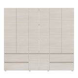 Closet Dallas Niebla y Blanco 220x200cm con Cuatro Cajones y con Doce Compartimientos - CLOSETS | Bylmo