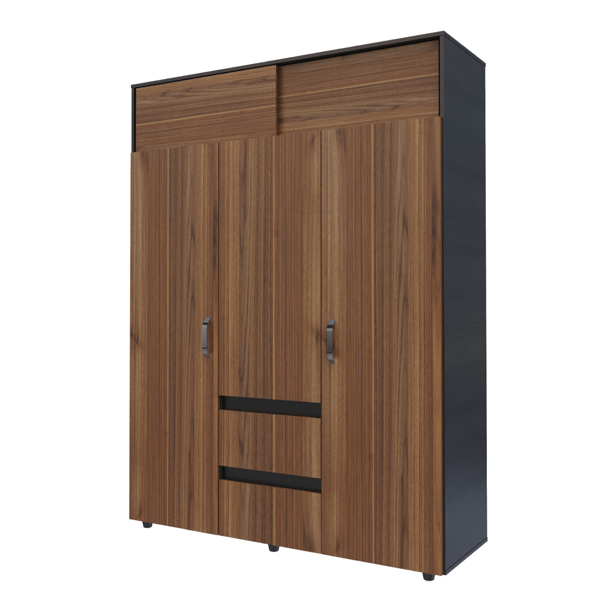 Closet Aurora Gales y Wengue 150x200cm con Dos Cajones y con Ocho Compartimientos - CLOSETS | Bylmo