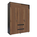 Closet Aurora Gales y Wengue 150x200cm con Dos Cajones y con Ocho Compartimientos - CLOSETS | Bylmo