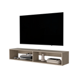 Rack de TV Flotante Bardolino 150x27cm para TV Hasta 65 Pulgadas con Dos Compartimientos y con Ranuras para Cables - MUEBLES DE TV | Bylmo