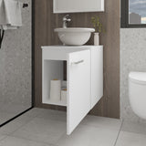 Mueble para Lavamanos Individual Clyde Blanco 45x50cm Flotante con Lavamanos de Vessel - MUEBLES PARA LAVAMANOS | Bylmo
