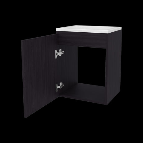 Mueble para Lavamanos Individual Saju Wengue 40x50cm Flotante con Lavamanos de Sobreponer - MUEBLES PARA LAVAMANOS | Bylmo