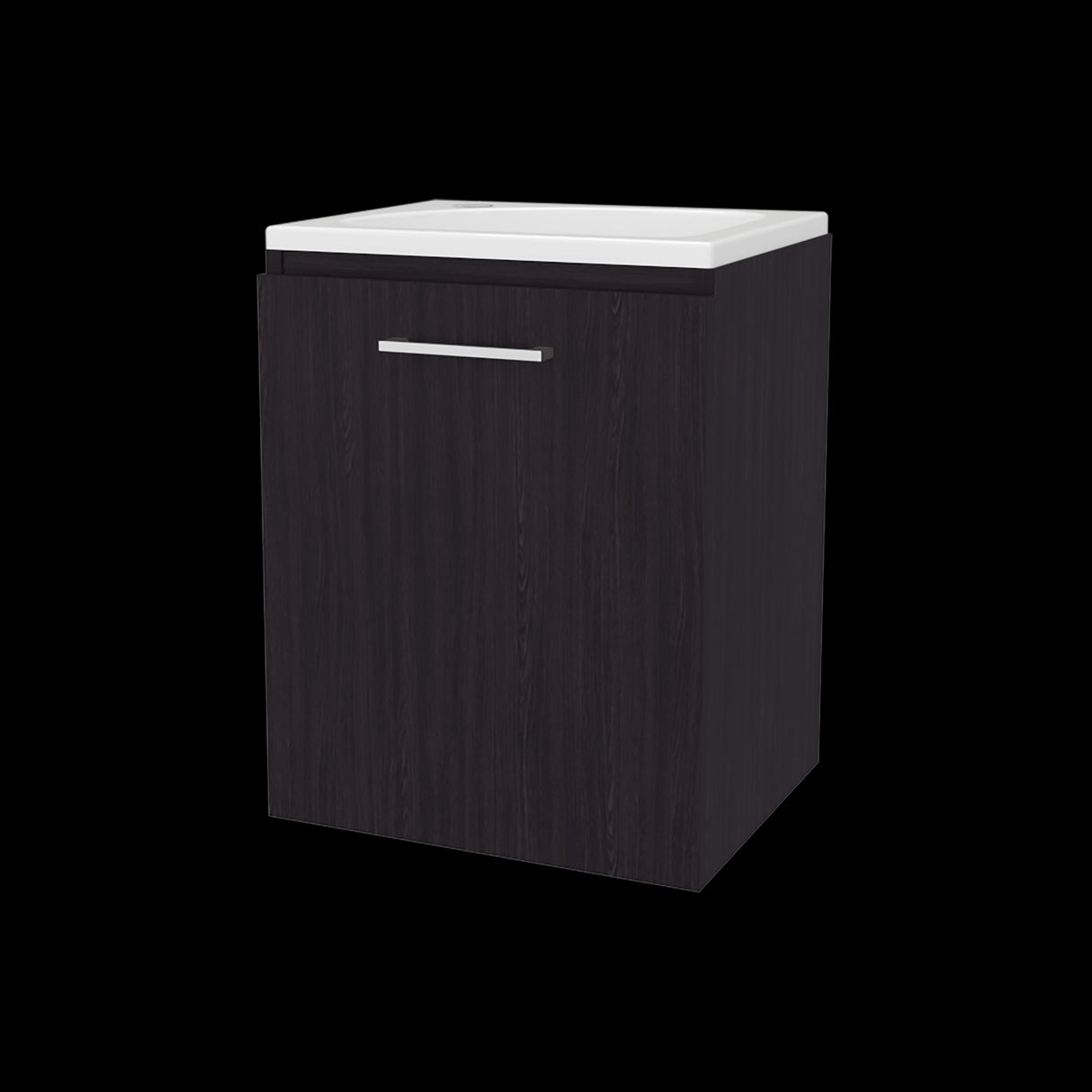 Mueble para Lavamanos Individual Saju Wengue 40x50cm Flotante con Lavamanos de Sobreponer - MUEBLES PARA LAVAMANOS | Bylmo