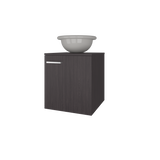 Mueble para Lavamanos Individual Clyde Wengue 45x50cm Flotante con Lavamanos de Vessel - MUEBLES PARA LAVAMANOS | Bylmo