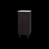 Mueble para Lavamanos Individual Bethel Wengue 40x86cm con Patas y Lavamanos de Sobreponer - MUEBLES PARA LAVAMANOS | Bylmo