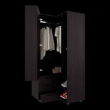 Closet Toulouse Wengue 85x180cm Con Tres Cajones y Diez Compartimientos - CLOSETS | Bylmo
