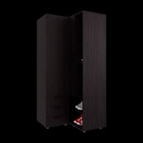 Closet Toulouse Wengue 85x180cm Con Tres Cajones y Diez Compartimientos - CLOSETS | Bylmo