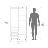 Closet Toulouse Wengue 85x180cm Con Tres Cajones y Diez Compartimientos - CLOSETS | Bylmo