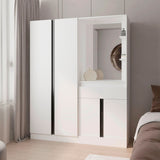 Closet Kamelot Blanco 150x186cm Con Un Cajón Cuatro Compartimientos y con Espejo - CLOSETS | Bylmo