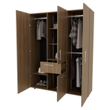 Closet Bariloche Fresno Europeo 140x178cm Con Un Cajón y Ocho Compartimientos - CLOSETS | Bylmo