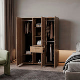 Closet Bariloche Fresno Europeo 140x178cm Con Un Cajón y Ocho Compartimientos - CLOSETS | Bylmo