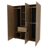 Closet Bariloche Fresno Europeo 140x178cm Con Un Cajón y Ocho Compartimientos - CLOSETS | Bylmo