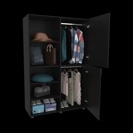 Closet Eco Wengue 120x184cm Con Siete Compartimientos - CLOSETS | Bylmo