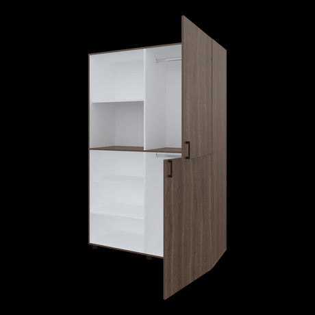 Closet Eco Milan Y Blanco 120x184cm Con Siete Compartimientos - CLOSETS | Bylmo