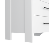 Cómoda HMS Blanco 150x81cm de Tres Hileras con Seis Cajones - CAJONERAS Y COMODAS | Bylmo