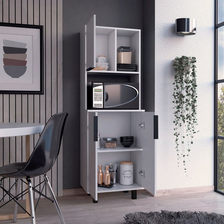 Alacena Oshawa Blanco 54x160cm Con Tres Puertas - ALACENAS Y MUEBLES MICROONDAS | Bylmo