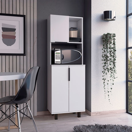 Alacena Oshawa Blanco 54x160cm Con Tres Puertas - ALACENAS Y MUEBLES MICROONDAS | Bylmo