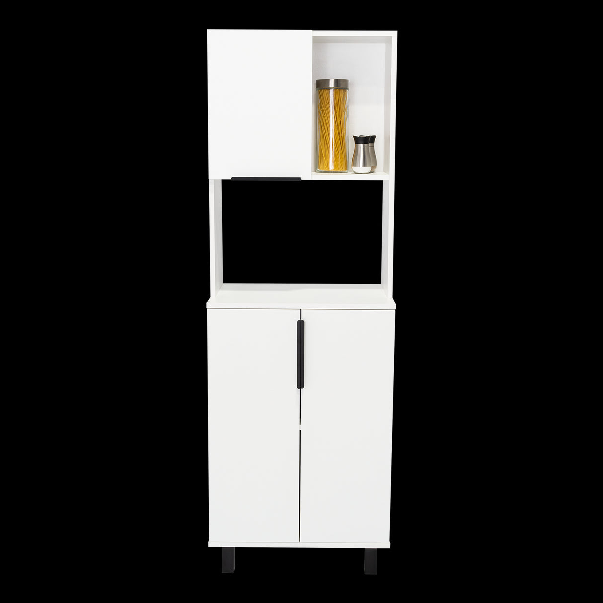 Alacena Oshawa Blanco 54x160cm Con Tres Puertas - ALACENAS Y MUEBLES MICROONDAS | Bylmo