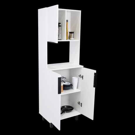 Alacena Oshawa Blanco 54x160cm Con Tres Puertas - ALACENAS Y MUEBLES MICROONDAS | Bylmo