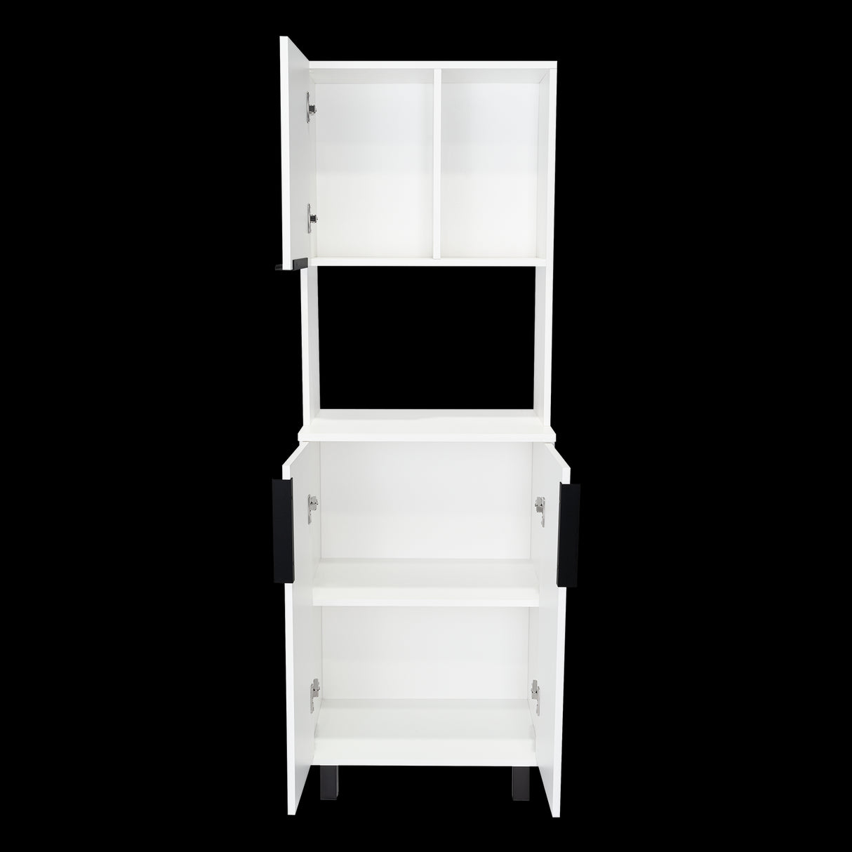 Alacena Oshawa Blanco 54x160cm Con Tres Puertas - ALACENAS Y MUEBLES MICROONDAS | Bylmo