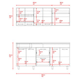 Cocina Barajas Bardolino 180x60cm con Mesón de Acero Inoxidable para Lado Izquierdo y sin Estufa - COCINAS | Bylmo