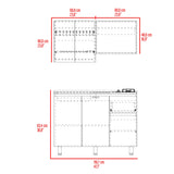 Cocina Express Wengue y Fresno Europeo 120x60cm con Mesón de Acero Inoxidable para Lado Izquierdo y con Estufa - COCINAS | Bylmo