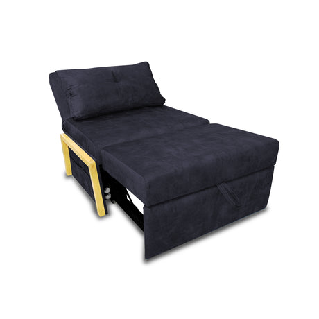 Silla Poltrona Reclinable Dorian Grafito 100x75cm de Un Puesto con Bolsillos y Reposapiés - SOFAS Y POLTRONAS | Bylmo